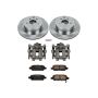 PowerStop KCOE179C OE Stock Replacement Low-Dust Ceramic Brake Pad, Rotor and Caliper Kit