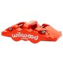 Wilwood 120-15598-RD Caliper - Aero4-DS Forged Four-Piston Caliper Black 1.38in Piston 1.10in Rotor - Red