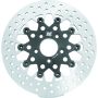 TwinPower 666838 Twin Power 84-17 Big Twin Exc 08-17 FLH FLT Rear 11.5 Floating Rotor Black Mesh