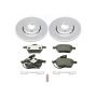 PowerStop ESK528 Genuine Geomet Coated Rotors, ECE-R90 Brake Pads + Hardware Kit