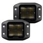 Go Rhino 750400321FCF Xplor Blackout Series Cube LED Flood Light Kit (Flush Mount) 3x3 - Blk (Pair)