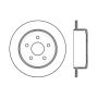 StopTech 12 Jeep Wrangler Rubicon Drilled Left Rear Rotor