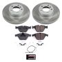 PowerStop SC6073 Semi-Coated Rotor and Low-Dust Ceramic Brake Pad Kit