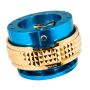 NRG Quick Release Kit - Pyramid Edition - Blue Body / Chrome Gold Pyramid Ring
