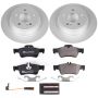PowerStop ESK7745 Genuine Geomet Coated Rotors, ECE-R90 Brake Pads + Hardware Kit