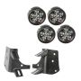Rugged Ridge 11232.37 97-06 Jeep Wrangler TJ/LJ 3.5in Round Dual A-Pillar LED Kit