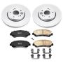 PowerStop CRK6102 Genuine Geomet Coated Rotor and Low-Dust Ceramic Brake Pad Kit