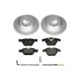 PowerStop ESK4678 Genuine Geomet Coated Rotors, ECE-R90 Brake Pads + Hardware Kit