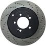 Stoptech 128.46075L 08 Mitsubishi Evo AWD Drilled Left Rear Rotor