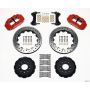Wilwood 140-9833-DR Narrow Superlite 6R Front Hat Kit 13.06in Drilled Red 98-02 Camaro/Firebird