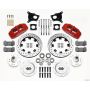 Wilwood 140-13554-DR Dynapro 6 Front Hub Kit 12.19in Drilled Red AMC 71-76 OE Disc w/o Bendix Brakes
