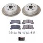 PowerStop SC2565 Semi-Coated Rotor and Low-Dust Ceramic Brake Pad Kit