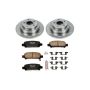 PowerStop KOE449 OE Stock Replacement Low-Dust Ceramic Brake Pad and Rotor Kit