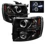 SPYDER 5009494 Projector Headlights - LED Halo - Black