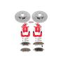 PowerStop KC2391-26 Z26 Street Performance Ceramic Brake Pad, Drilled Slotted Rotor, and Caliper Kit