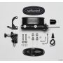 Wilwood 261-13626-BK HV Tandem M/C Kit w L/H Bracket & Prop Valve - 15/16in Bore Black-W/Pushrod