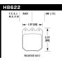 Hawk Performance HB622U.490 DTC-70 Disc Brake Pad