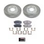 PowerStop SC241 Semi-Coated Rotor and Low-Dust Ceramic Brake Pad Kit