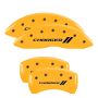 MGP 12181SCH1YL 4 Caliper Covers Engraved Front & Rear With stripes/Charger Yellow finish black ch