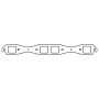Cometic Gasket C5158 Cometic Chrysler B/RB .043in Copper Exhaust Manifold Gasket Set