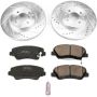 PowerStop K6499 Z23 Daily Driver Carbon-Fiber Ceramic Brake Pad and Drilled & Slotted Rotor Kit