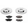 PowerStop K1299 Z23 Daily Driver Carbon-Fiber Ceramic Brake Pad and Drilled & Slotted Rotor Kit