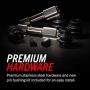 PowerStop Z23-2155 PowerStop - Z23 Daily Driver Carbon-Fiber Ceramic Brake Pads with Hardware Kit