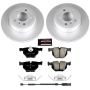PowerStop CRK7429 Genuine Geomet Coated Rotor and Carbon-Fiber Ceramic Brake Pad Kit