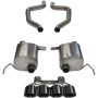 CORSA Performance 14766BLK Corsa 2017-2019 Chevy Corvette Z06 3in Axle Back Exhaust Black Quad 4.5in Tip (Xtreme)