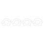 Cometic Gasket C5418-064 Cometic Chevy Mark-IV BB V8 .064in ArmorCore Exhaust Mani Gskt Set-Brodix Big Duke/Head Hunter Heads
