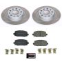 PowerStop SC7736 Semi-Coated Rotor and Low-Dust Ceramic Brake Pad Kit