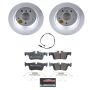 PowerStop ESK8111 Genuine Geomet Coated Rotors, ECE-R90 Brake Pads + Hardware Kit