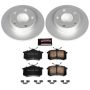 PowerStop CRK4845 Genuine Geomet Coated Rotor and Carbon-Fiber Ceramic Brake Pad Kit