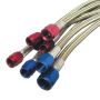 Nitrous Express 10009 3AN SS Braided Hose Red, 8 inch