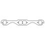 Cometic Gasket C15190C Cometic Chevy Gen1 Small Block V8 .043in Copper Exhaust Mani Gskt Set-1.480in x 1.450in Square Ports