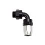 Russell Performance Hose End #8 Hose to #8 Radius Inlet Port 90 Deg Blk/Clr