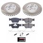 PowerStop SC3047 Semi-Coated Rotor and Low-Dust Ceramic Brake Pad Kit