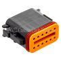 NAMZ DP-12B Deutsch DT Series 12-Wire Plug & Wedgelock - Black (HD 72119-94BK)