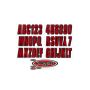 Hardline ROBLK320 Boat Lettering Registration Kit 3 in. - 320 Ox Blood Red/Black