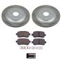 PowerStop SC3061 Semi-Coated Rotor and Low-Dust Ceramic Brake Pad Kit