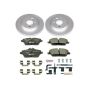 PowerStop ESK6066 Genuine Geomet Coated Rotors, ECE-R90 Brake Pads + Hardware Kit