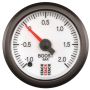 AutoMeter ST3361 Stack 52mm -1 to +2 Bar (Incl T-Fitting) Pro Stepper Motor Boost Pressure Gauge - White