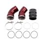 Wehrli WCF100367-RED 06-10 Chevrolet 6.6L LBZ/LMM Duramax Passenger Side 3.5in Intercooler Pipe - WCFab Red