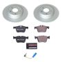 PowerStop ESK8152 Genuine Geomet Coated Rotors, ECE-R90 Brake Pads + Hardware Kit