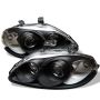 SPYDER 5010902 Projector Headlights - LED Halo - Amber Reflector - Black