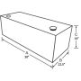 Tradesman 3155 Aluminum Rectangular Liquid Storage Tank (55 Gallon Capacity) - Brite