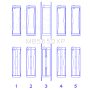 King Engine Bearings MB5650XP001 King Ford 370/429/460 16V OHV (Size .001) Crankshaft Main Bearing Set