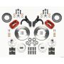 Wilwood 140-12040-R Forged Dynalite Front Kit 11.00in Red 69-70 Impala Drum/Disc 69-82 Vette