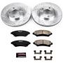 PowerStop K1542 Z23 Daily Driver Carbon-Fiber Ceramic Brake Pad and Drilled & Slotted Rotor Kit