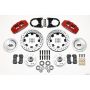 Wilwood 140-10739-DR Dynapro 6 Front Hub Kit 12.19in Drilled Red 37-48 Ford Psgr. Car Spindle